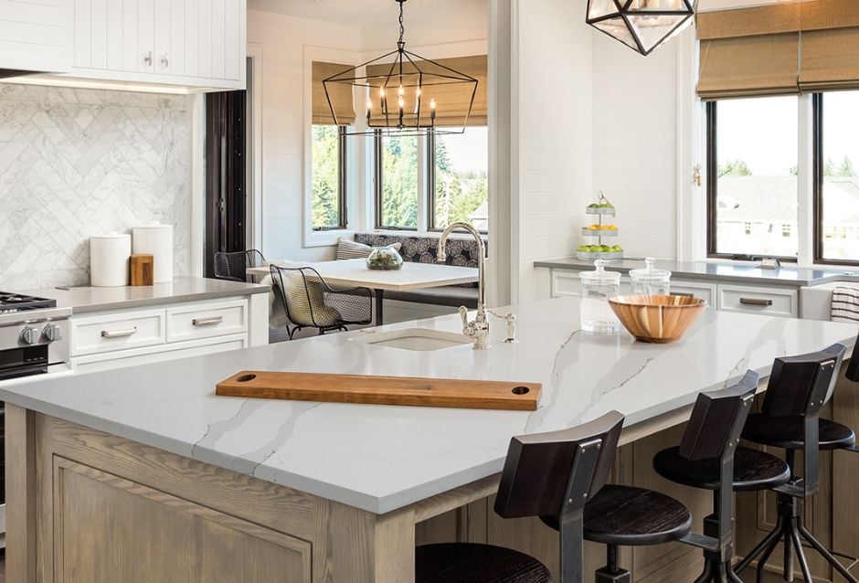 Calacatta Gold Quartz Slab- Stone of The Month