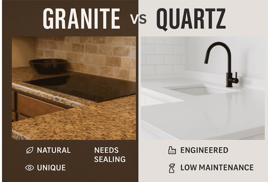 Granite vs Quartz: Durability, Cost, Installation and Maintenance