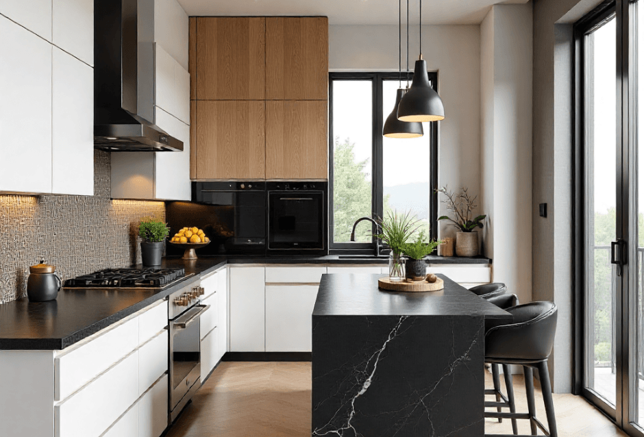 7 Luxury Black Countertops Design Ideas for Architects & Designers